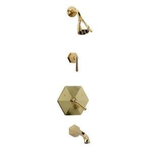   Pressure Balance T s le Verre Polished Brass with Satin Nickel