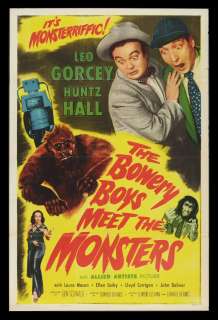 BOWERY BOYS MEET THE MONSTERS * ORIG MOVIE POSTER 1954  