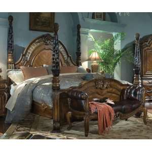  AICO Oppulente Poster Bed in Sienna Spice   King