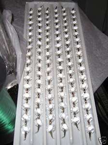 CRYSTAL CHAIN 6 STRANDS 12”EA CHROME BOWTIES 96 PRISMS  