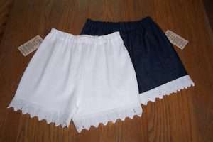 Custom Toddler Girls Lace Boxer Shorts Organic Cotton Victorian 