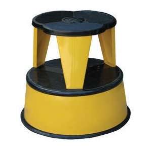  Steel Rolling Step Stool Yellow NEW Round Library