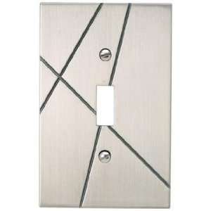    Modernist Brushed Nickel Single Toggle Wall Plate