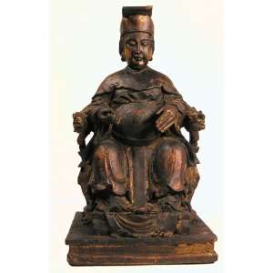  Tibetan Wood Gilt Seated Mayadevi Mother of Buddha 