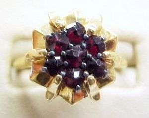 6ctw Garnet / 14KT Solid Yellow Gold Ring ~ Size 5.75  