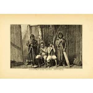  1875 Lithograph Conibo Shipibo Indians Ucayalia River Peru 
