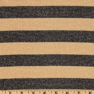  56 Wide Sweater Knit Stripes Black /Gold Fabric By The 