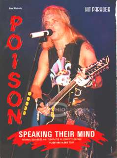 BRET MICHAELS PINUP hair metal 80s 90s POISON  