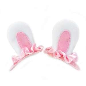  Costume Hair Clips Small White and Pink Bunny Ears Toys & Games