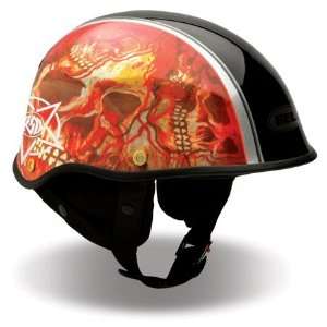  Bell Drifter RSD Skulls Half Helmet Large  Off White 