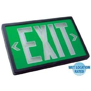  Self Luminous Black and Green 2 Face Exit Sign Everything 