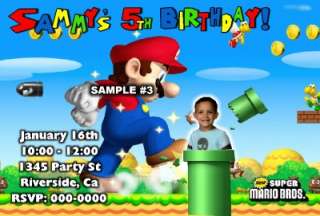 25 SUPER MARIO BROTHERS BIRTHDAY PARTY INVITATIONS (discounted)  