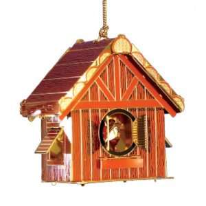  ChemArt Log Cabin Bird House Ornament