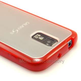 Red Softgrip Gel Candy Case Cover for Samsung Galaxy S 2 T Mobile T989 