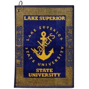 Lake Superior State Lakers Woven Jacquard Golf Towel  