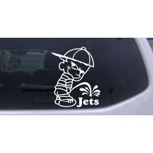  Pee On Jets Car Window Wall Laptop Decal Sticker    White 