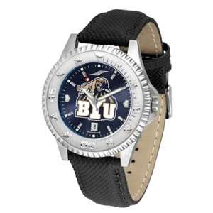 BYU Brigham Young University Mens Leather Wristwatch  