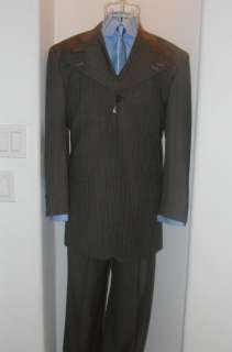 NWT Mens Tayion Dress Business Brown Suit Sz 38R  