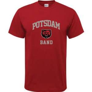  SUNY Potsdam Bears Cardinal Red Youth Band Arch T Shirt 