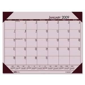  EcoTONES Sunrise Rose Monthly Desk Pad Calendar, 22 x 17 