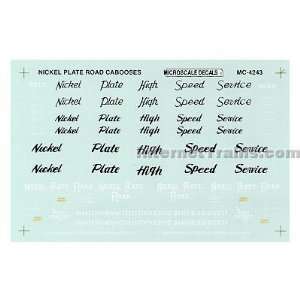  Microscale N Scale Cabooses Decal Set   NKP 1930 62 Toys 