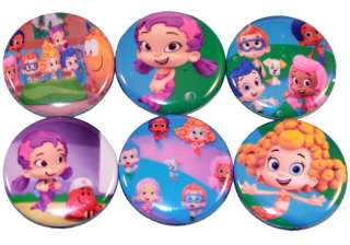 BUBBLE GUPPIES inspired Set of 6 Buttons Pins 1 (Set2)  