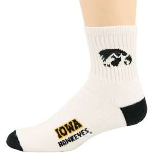  NCAA Iowa Hawkeyes White (501) 10 13 Team Logo Tall Socks 