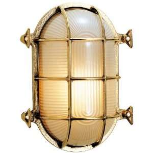 Foresti Suardi Oval Bulkhead Light with Frosted Glass (110 Volt 