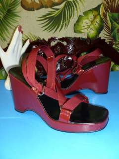 GUCCI AUTH Platforms & Wedges Strappy Sandals Shoes 8  