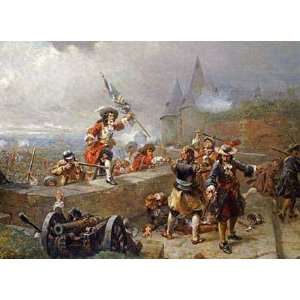 Storming The Battlements by Robert Alexander Hillingford. Size 16.00 X 