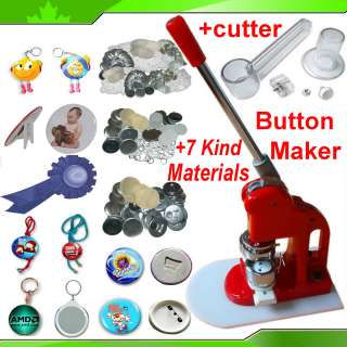Option 2 1/4 (58MM)Badge Button Maker Machine+Circle Cutter+7 Kinds 