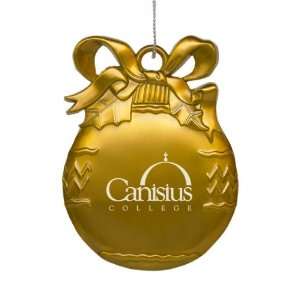 Canisius College   Pewter Christmas Tree Ornament   Gold  