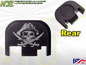 Rear Cover Plate for all Glock Calico Jack Jolly Roger  