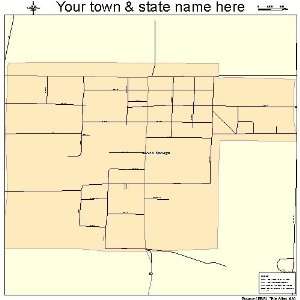  Street & Road Map of Jerico Springs, Missouri MO   Printed 