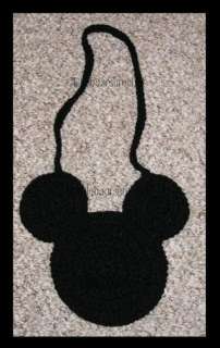 BOUTIQUE Crocheted MICKEY Minnie MOUSE Head Purse Tote  