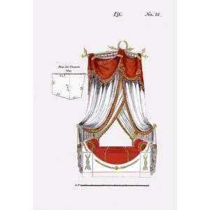  Vintage Art French Empire Bed No. 13   04489 6