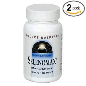  Source Naturals Selenomax 100mcg, 250 Tablets (Pack of 2 