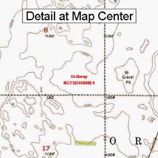  USGS Topographic Quadrangle Map   Ordway, South Dakota 