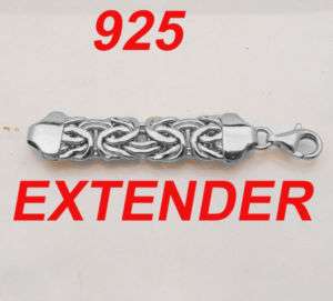 Byzantine Extender Bracelet Necklace Sterling Silver 9m  