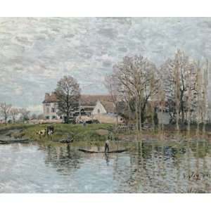 Oil Painting Banks of the Seine at Port Marly Alfred Sisley Hand Pai 