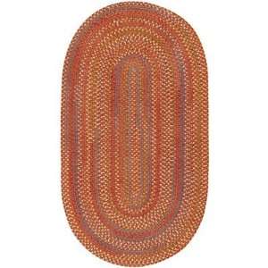 Capel Rugs Medley 8x11 Oval Persimmon Area Rug 