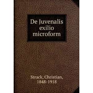  De Juvenalis exilio microform Christian, 1848 1918 Strack Books