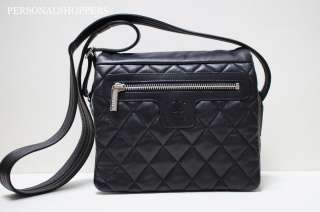   CHANEL BLACK TEXTURED LEATHER COCO COCOON MESSENGER BAG  