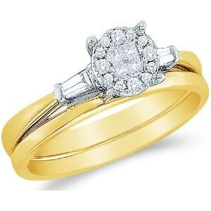  Size   13   14k Yellow Gold Diamond Ladies Womens Bridal 
