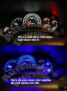   Chevy Silverado 1500 2500 Instrument Cluster LED lighting new steppers