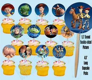 Toy Story Movie 1.5 Cupcake Picks Cake Topper  12 pcs  