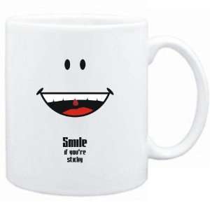  Mug White  Smile if youre sticky  Adjetives