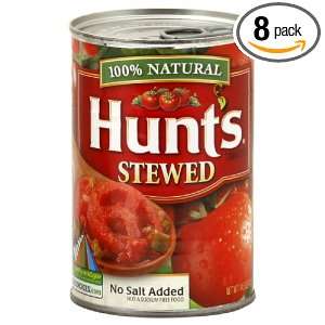 Hunts No Salt Added Stewed Tomato, 14.5000 ounces (Pack of8)