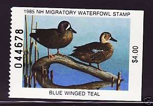 NH 3 1985 New Hampshire State Duck Stamp BW  