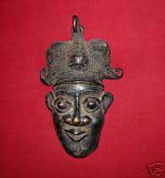 CAMEROON GRASSLANDS ORNAMENTAL BRONZE HIP MASK  